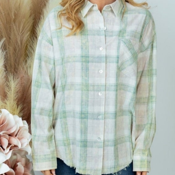 White Birch long sleeve button up - Picture 2 of 5